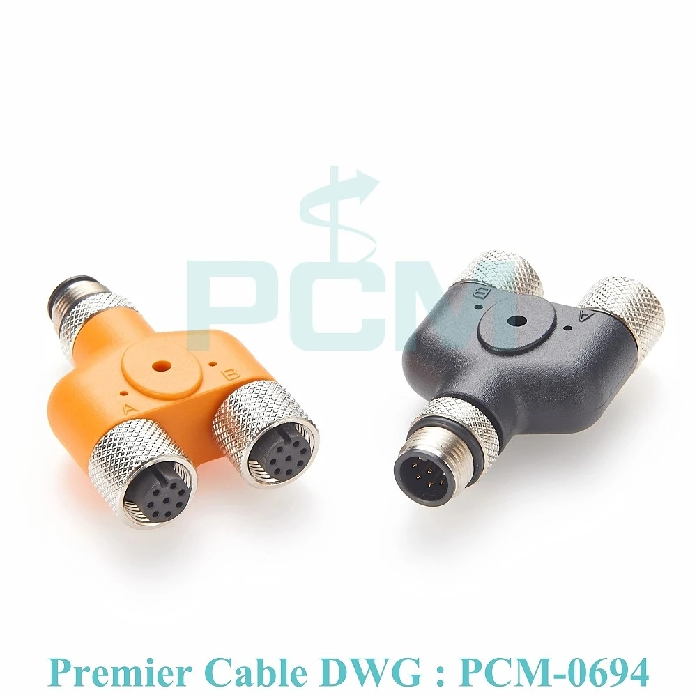 We are a manufacturer of Sensor Splitter, Y - Style, Panel Mount, 8 Position M12 Plug, 2 x 8 Position M12 Receptacles