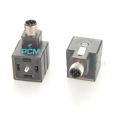 Оформете адаптер за соленоиден клапан DIN с мъжки конектор M12/M8