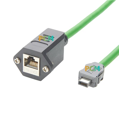 Ix индустриален B ключ към RJ45 панел Mount Cat6a Ethernet кабел