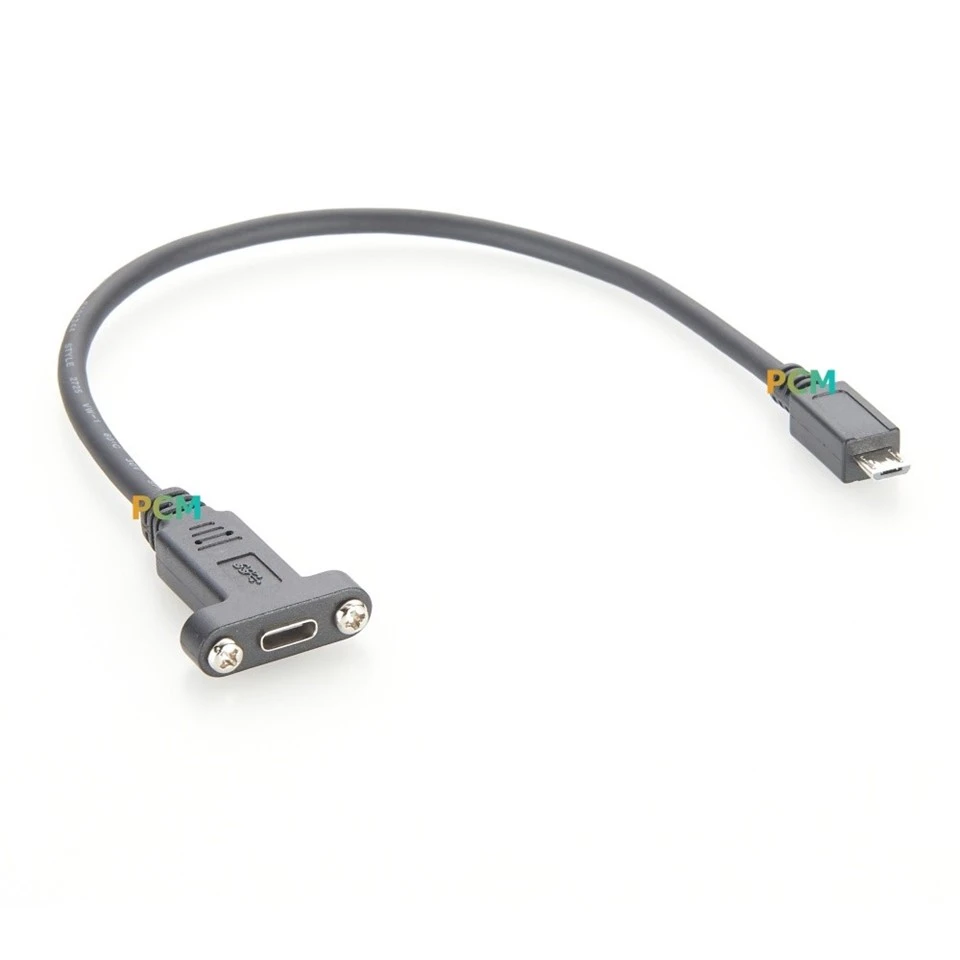 USB 3.1 C To Micro B Screw Panel Mount Cable suppliers